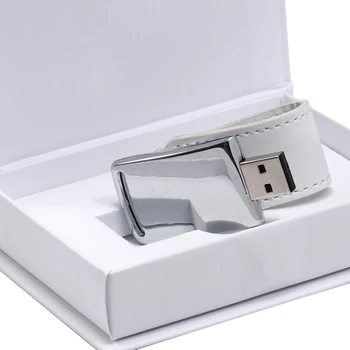 JASTER (ponad 10 szt. bezpłatny logo), USB 3.0, biała skóra + pudełko pendrive, usb flash drive 4 GB 8 GB 16 GB 32 GB 64 GB dysk zewnętrzny
