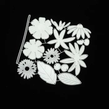 JC Beautiful Flowers Metal Cutting Dies Design Handmade Scrapbooking Punch Shape Stencil Craft Mold Mold Model Decor Die Cut