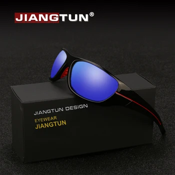 JIANGTUN 2020 nowe sportowe okulary Mężczyźni Kobiety polaryzacyjne marki projektant lustrzana powłoka UV400 obiektyw do prowadzenia Połowów JT2211B
