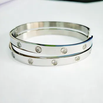 JIN&JU piękne kryształowe bransoletki ze stali nierdzewnej pozłacane bransoletki Damskie biżuteria prezenty