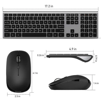 Jelly comb 2.4 G Wireless Keyboard Mouse Set for Laptop Desktop, Notebook 109keys pełnowymiarowa klawiatura i mysz grzebień dla Windows