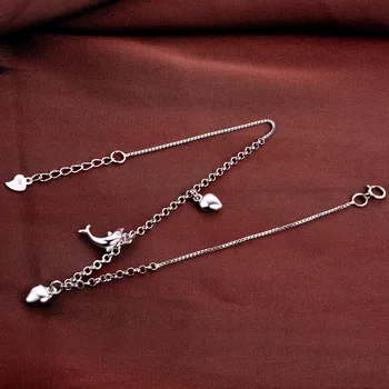 Jellystory modna bransoletka ze srebra próby 925 z Delfinem w kształcie serca dla kobiet ślub zaręczyny prezent biżuteria hurtowych