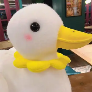 Kawaii biała kaczka urocze pluszowe zabawki nadziewane Quaker wspaniały prezent dla dziewczynki Nowy rok urodziny wystrój domu