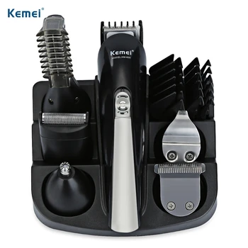 Kemei-600 6 w 1 profesjonalny trymer do włosów 100-240v maszynka do strzyżenia włosów w nosie zestawy do golenia golarka trymer do brody męski narzędzie do stylizacji włosów