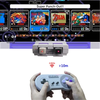 Kontrolery bezprzewodowe 2.4 GHZ Joypad joystick kontroler dla SNES Super Nintendo Classic MINI Remote Console Accessories