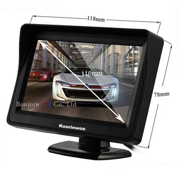 Koorinwoo Parking Assist 2.4 G Wireless 4.3 Inch TFT LCD Mirror Monitor Car Rear view camera Reverse Night Vision Nights Sensor