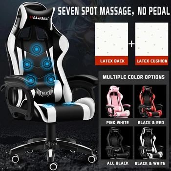 Krzesło komputerowe fotel do masażu fotel gamingowy ergonomiczne krzesło WCG LOL Silla game RGB Gamer Chair Bluetooth audio chair
