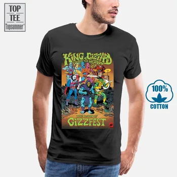 Król Żołądek I Czarodziej Jaszczurka Koszulka Psychodeliczny Rock Oz Gizzfest