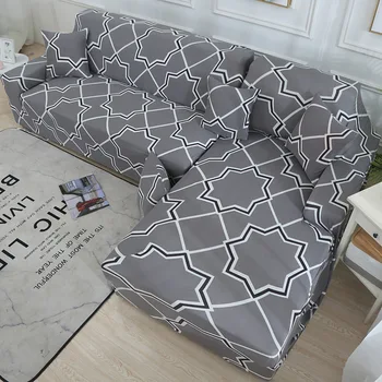L-kształtne elastyczne poduszki z sofy do salonu Sofa pokrowiec stretch kanapa narożna pokrowiec etui 1/2/3/4 siedzenia przekroju sofa ręcznik