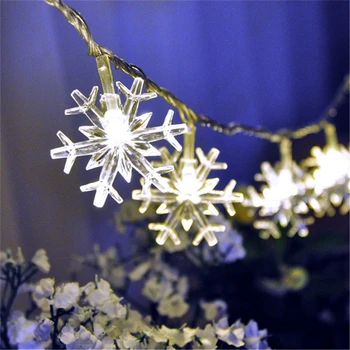 Led smyczki światła 10M ciągu 33ft 100led snowflake outdoor Warm white/RGB AC220V/110V christmas festival wedding party decoration