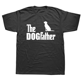 Letnia moda uliczna, odzież bawełna O-neck casual męskie koszulki pies ojciec Labrador drukowany t-shirt męski Harajuku trójniki
