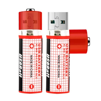 LiitoKala USB AA Battery Nimh AA 1.2 V 1450MAH akumulator NI-MH USB AA 1450MAH do zdalnego sterowania, golarki, radia użytkowania