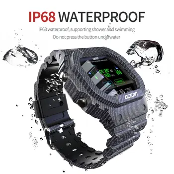 Lokmat Time Ocean Sports Smart Watch Women IP68 Wodoodporny Fitness Rugged Outdoor Smartwatch for Men Smart Phone Dropshipping