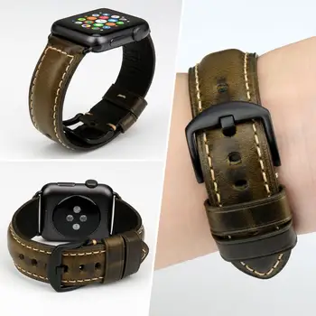 MAIKES wysokiej jakości pasek z prawdziwej skóry watchband Apple Watch 44 mm 40 mm 42 mm 38 mm Seria 6 5 4 3 2 1 mc bransoletka watchband