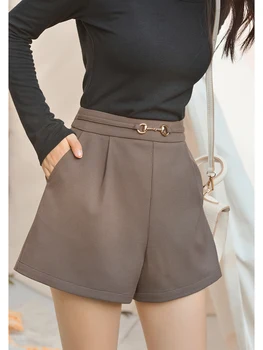 MISHOW 2020 jesienne spodenki dla kobiet solidne szerokie spodnie casual krótkie spodnie pas moda biuro Lady Kobiet dno MX20C2483