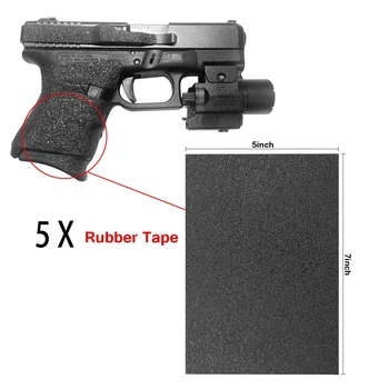 Magorui 5szt schwytanie materiał arkusz czarny pasek gumowy uchwyt Taśma 5x7inch do pistoletów, telefonów komórkowych, kamer, noży, narzędzi