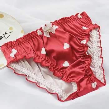 Majtki dla kobiet kawaii sexy lingerie underwear heart print gril majtki damskie codzienne majtki damskie intymne