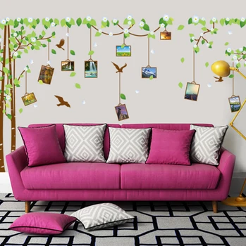 Memories of the forest XL wall stickers tree home decor living room diy art decal tapety wymienna etykieta