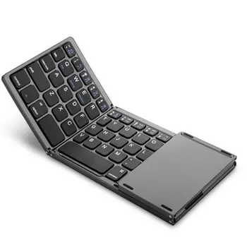 Mini składana klawiatura Bluetooth składana klawiatura bezprzewodowa z panelem sterowania dla komputerów typu tablet PC, telefonów komórkowych