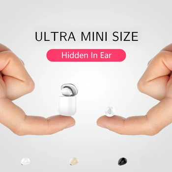 Mini słuchawki bezprzewodowe ukryty przycisk sterowania słuchawek Bluetooth słuchawki stereo 3D muzyczne wodoodporne słuchawki z mikrofonem
