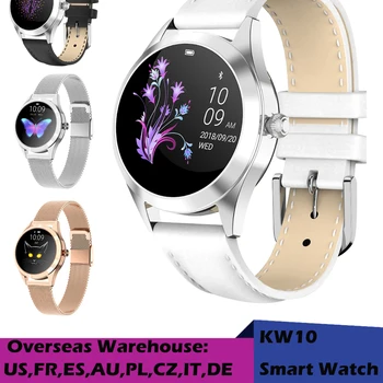Moda KW10 inteligentne zegarki kobiety piękny bransoletka IP68 Wodoodporny monitor pracy serca monitorowanie snu dial Smartwatch z systemem IOS Android