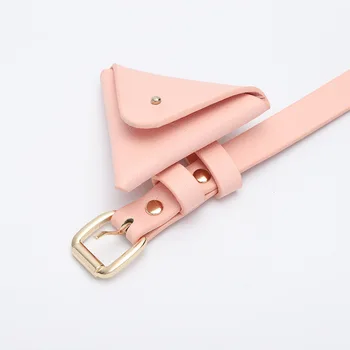 Moda nowy kobiecy pas Bieżnia torba koreański styl mini-skórzany portfel cienki pasek łatwy w obsłudze otwarty beżowy pasek