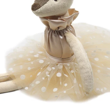 Mogo luksusowy christmas jelenie pluszowe zabawki sukienka tutu piękny nadziewane jeleń miękka lalka dla dziewczynki prezent noworoczny dla dzieci