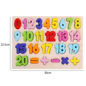 Montessori drewniane puzzle zabawki dla dzieci alfabet pokój 3d łamigłówka kolorowa litera Cyfrowa geometria forma mecz Hrabia zabawka dla dzieci