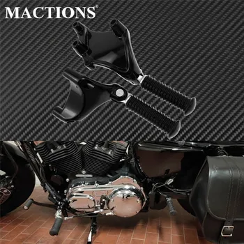 Motocykl tylny pasażer podnóżki podnóżek podnóżek mocowanie zestaw Harley Sportster XL-2019 1200 883 72 48 Iron roadster