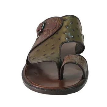 Męska sztuczna buty codzienne wygodne sandały japonki męskie moda proste kapcie odkryty projektant All-match Lazy Shoes HA579