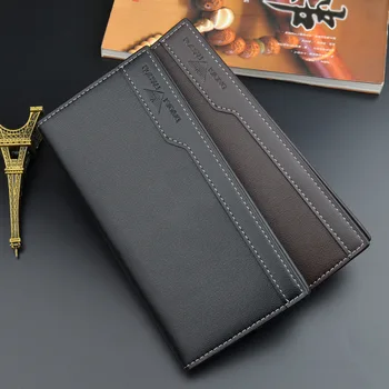 Męskie portfele Nowy 2019 biznes miękka skóra długi cienki portfel posiadacza karty moda portfel męski wielofunkcyjny kopertówka męskie portfele