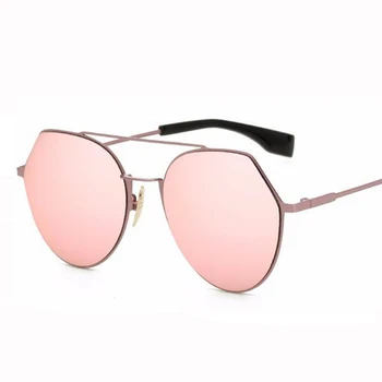 Niepowtarzalne luksusowe okrągłe okulary dla kobiet retro lustro różowe okulary dla mężczyzn jazdy 2020 damska marki okulary Przeciwsłoneczne Oculos