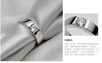 Nowa dostawa seller genialny CZ Cyrkon 925 srebro męskie obrączki biżuteria prezent promocja