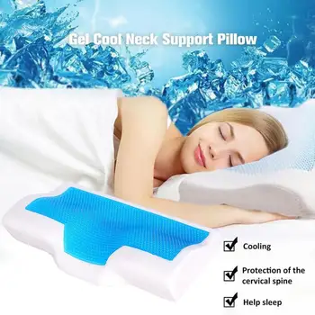 Nowa poduszka żelowa memory foam z chłodzącym żelem powolny odbicia poduszka pamięci materac komfort szyjki macicy anty-chrapanie 50*30*10 cm