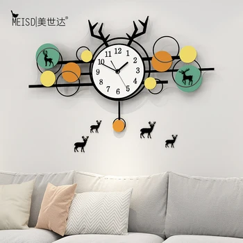 Nowe koło ciche duże dekoracyjne zegar ścienny Zegar nowoczesny design salon dekoracji domu zegary ścienne naklejki ścienne