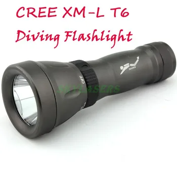 Nowe podwodne nurkowanie latarki latarki XML T6 LED 18650 wodoodporny nurkowanie latarki Latarka lampa 1800 lumenów