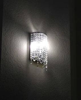 Nowoczesny Kryształowy kinkiet odbicie lampy nowoczesne kinkiet łazienka led kinkiet lampa LED makijaż kinkiety do sypialni