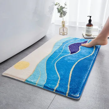Nowoczesny фланелевый dywanik do łazienki miękkie grube dywany do kąpieli dywany do łazienki Многоразмерные przybory dywany chłonny kuchnia dywanik do podłogi mata