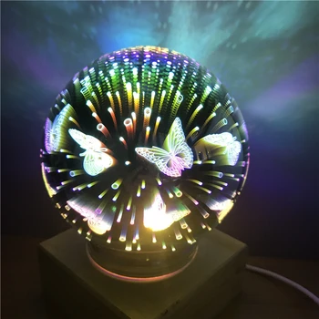 Nowość 3d Light Magic Projector Ball Usb Power Atmosphere Sky Night Light For Birthday Party Gift Glass Cover Led Night Light