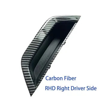 Nowy LHD RHD drzwi wewnętrzne włókna węglowego wyciągnąć pokrętło podłokietnik panel Pokrywa do BMW X3 X4 F25 F26 2010-2016