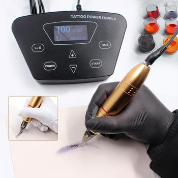 Nowy P300 Tattoo Machine Kit Udarowe Uchwyt Do Makijażu Permanentnego Brwi Usta Microblading Dostawy Z Wkładami Igły Do Tatuażu