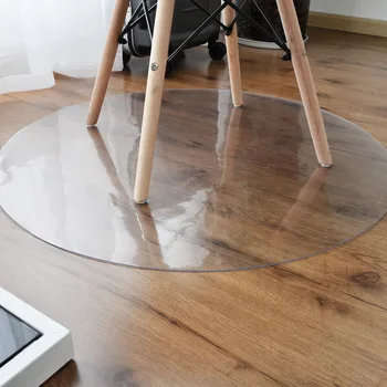Nowy przezroczysty drewniana podłoga mata ochronna PVC plastikowa podłoga dywan krzesło komputerowe dywaniki ochraniacze okrągły dywan miejsce wypoczynkowe dywany