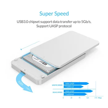 ORICO 2.5 Inch HDD Enclosure SATA to USB3.0 5Gbps 4TB HDD Case Support UASP for Windows 10/8/7/Vista/XP, Mac Hack Free