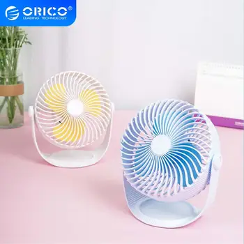 ORICO USB Fan Cooler silny wiatr wentylator Biurkowy do biura lub domu przenośny wentylator sterowany z baterią 2000 mah-Biały