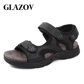 Oczy Uliczna moda męskie sandały letnie obuwie Męskie obuwie oddychające sandały na plaży Sapatos Masculinos plus rozmiar 38-47