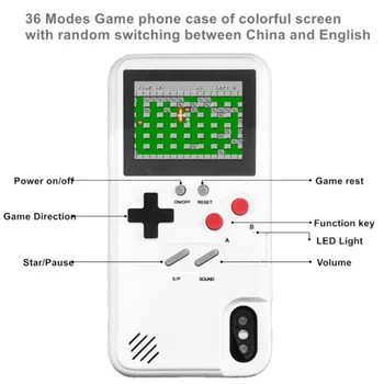 Ostatnio Gameboy telefon pokrowiec konsoli do gier, kolorowy wyświetlacz 36 małych gier dla Huawei Mate 20 Pro/ Pro P20/ P20/ NOVE 3/ P30/ P30 Pro