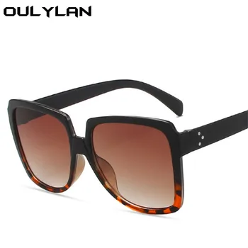 Oulylan 2021 modne okulary Kobiety mężczyźni retro duża ramka gradient okulary damskie Czarne Różowe okulary podróży styl UV400
