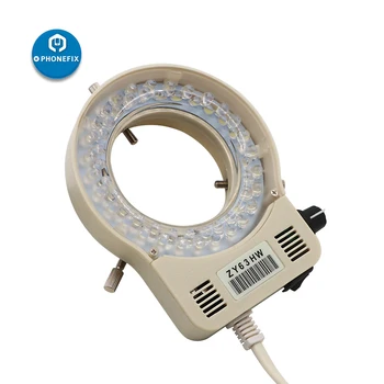 PHONEFIX 100-240V AC mikroskop LED Ring Light regulowana led okrągła lampa do Тринокулярного stereo obiektyw mikroskopu