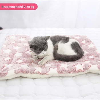 Pies Kot Łóżko Miękkie Wypoczynek Pies Koc Zima Składana Poduszka Dla Zwierząt Domowych Hondenmand Koral Kaszmir Jest Miękki Ciepły Dywanik Do Snu Sweet Dream Bed