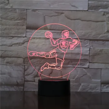 Piłka ręczna 3D Led 7 kolorów lampki nocne dla dzieci ekran dotykowy Usb stół Lampara Lampe Baby Sleeping Nightlight Room Lamp Drop Ship